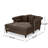 Lamm Tufted Upholstered Chaise Lounge with Rolled Arms and Nailhead Trim-972845686