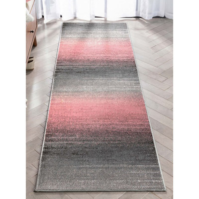 Well Woven Barclay Yaren Abstract Blush Plush Pile Area Rug -  549592