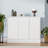 Buffet Cabinet With Storage, Coffee Bar Cabinet With 3 Doors And Adjustable Shelf, Modern Kitchen Buffet Sideboard For Living Room, Kitchen, White-654591179
