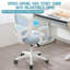 Chaise de bureau ergonomique pour enfants – Siège d'étude pivotant à hauteur réglable – Soutien confortable pour étudier, faire ses devoirs et lire – Pour enfants et adolescents – Idéale pour la maison ou l'école – Bleu-2034732280