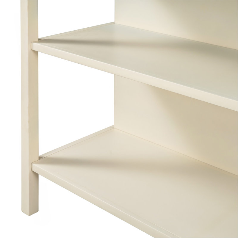 Ensemble d'îlot de cuisine 3 pièces 45 po avec 2 sièges, ensemble de table de salle à manger en bois d'hévéa avec 2 tablettes ouvertes pour petits espaces, noyer et blanc crème