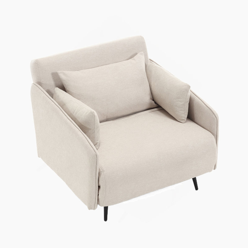 Canapé multifonctionnel réglable, méridienne convertible et lit d'invité, Beige