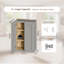 Armoire murale en bois massif gris Shaker avec portes à fermeture douce, tablettes réglables - rangement à double porte de 24 po pour la cuisine, la salle de bain, la buanderie, le garage (assemblage facile, l 24 po x P 12 po x H 36 po)-335877060-335877062
