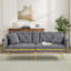 2 Seater Reclining Velvet Loveseat-1879875942