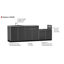 Outdoor Kitchen 97" W x 24" D Free Standing 4-Piece Modular Cabinet Set in Slate Grey