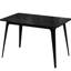 Table de salle à manger de style Mid-Century avec table rectangulaire et 4 chaises rembourrées, fabrication en bois d'hévéa, capacité de poids esthétique, composants, solution élégante et facile d'entretien-741562348-741562359-741562358