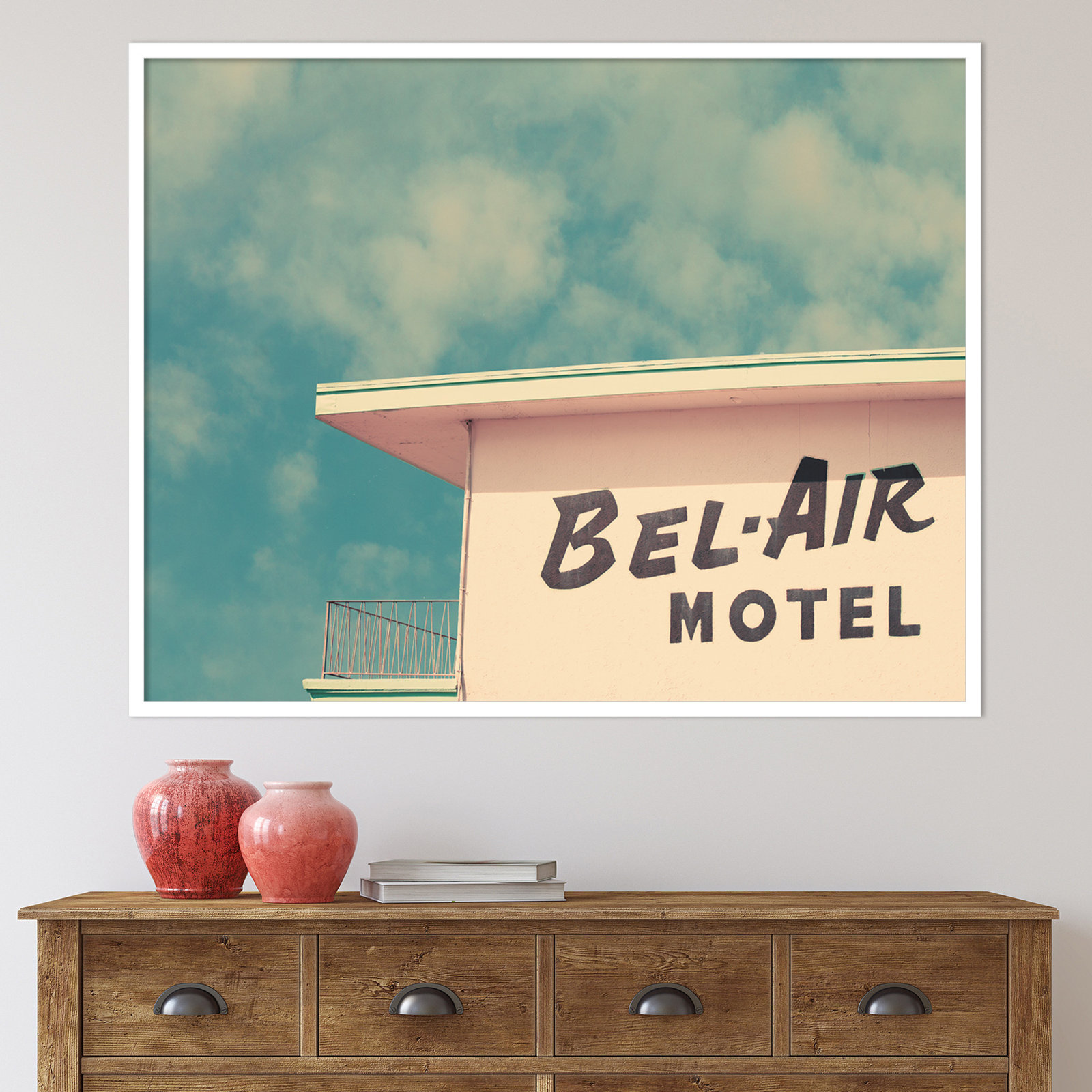 BelAir by Robert Cadloff, White, 34.25" H x 43.25" W x 0.88" D