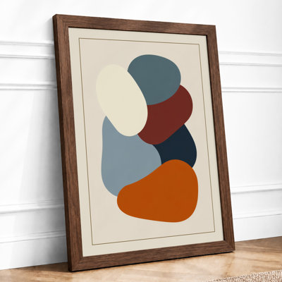 Stacked Forms Minimalist - Framed Print