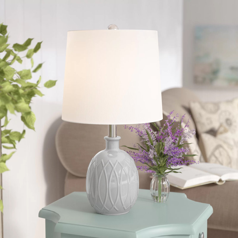 Chyler Ceramic Table Lamp, White