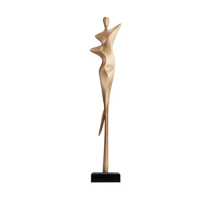 Figurine 47,24 "jaune à motif abstrait