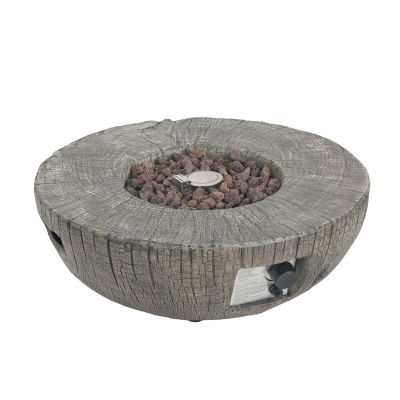 Andrew Round Concrete Propane Smokeless Fire Pit