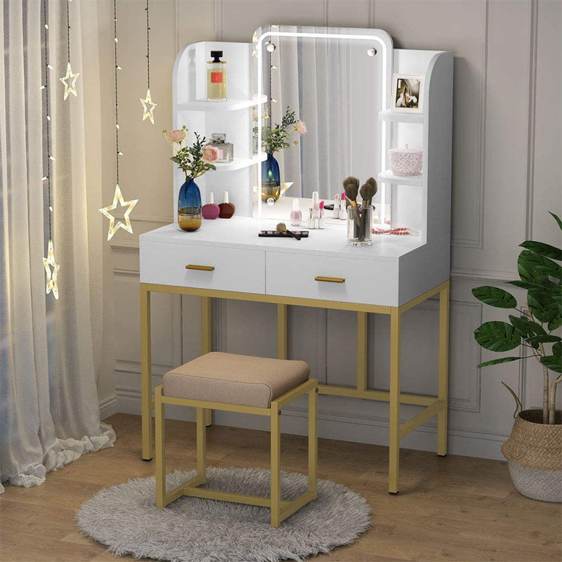 Ensemble coiffeuse et tabouret Tremont