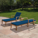 Bevelyn Reclining Chaise Lounge with Cushion