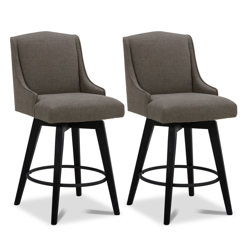 Annelotte 26'' Swivel Counter Stool, Charcoal