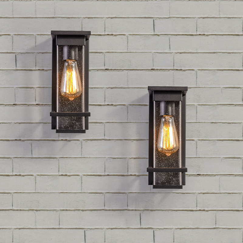 Plafonnier encastré d'extérieur noir H 11,69 po Dagenham