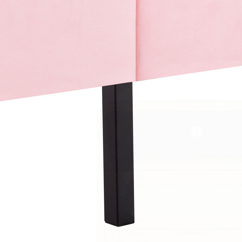 Upholstered Platform Bed Frame, Pink
