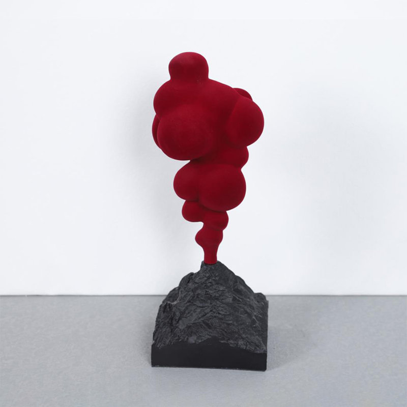 Modern and simple red volcanic eruption resin ornaments Decorative Object