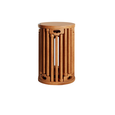 Six-in-one Stool, Stackable Solid Wood Folding Round Stool, Household Spare Dining Table Folding Stool