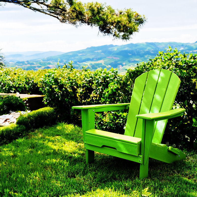 Chaise Adirondack pliante en PEHD, Vert