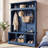 3-in-1 Hall Tree with Shoe Storage & Bench – 39.4” Blue Coat Rack with 5 Hooks & 5 Open Shelves – Modern Entryway Organizer for Bedroom, Living Room, Mudroom – Heavy-Duty, Anti-Tip Included-129519733