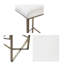 Élégante chaise de comptoir sans dossier de 26 po avec base en métal bronze permettant d'économiser de l'espace pour le rangement. Tabouret requis de 26 po et un choix confortable. Base, siège rembourré. Requis, outils dans la boîte