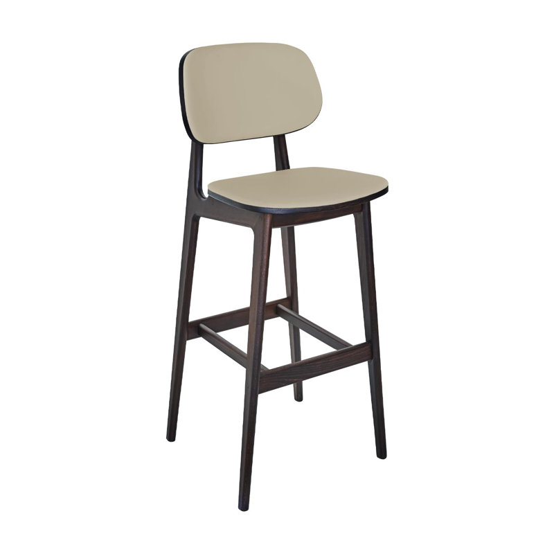  Emma Barstool - Grade 4 Bone Reveal Seat & Upholstered Back, Brown, Bone