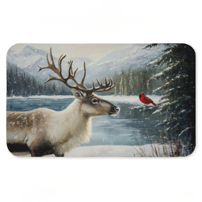 Tapis de cuisine antidérapant rembourré et recyclable Christmas Conversation, 18 po x 30 po
