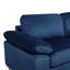 Canapé en L en velours Coastal Blue