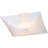  3-Light Indoor 14"W Simple White Semi-Flush Mount with Square White Glass