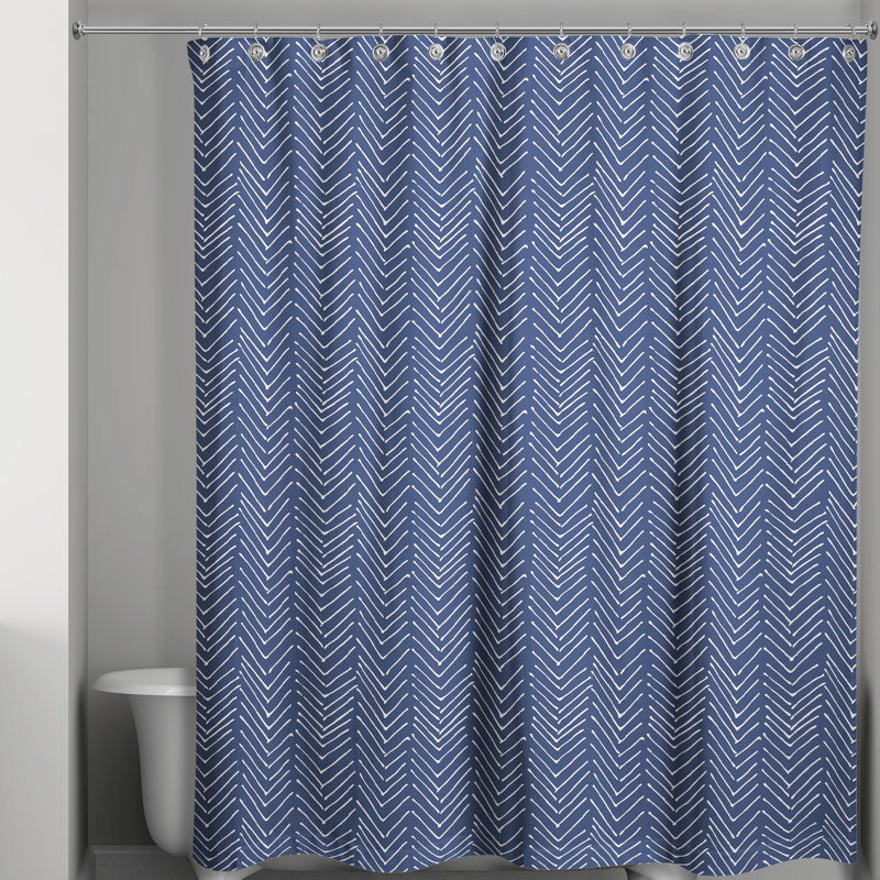 Rideau de douche simple Brierley, Bleu marine