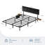 Aether Upholstered Floating Bed Frame with Charging Shelves & Lighting, Metal Platform, No Box Spring Needed-1975620331