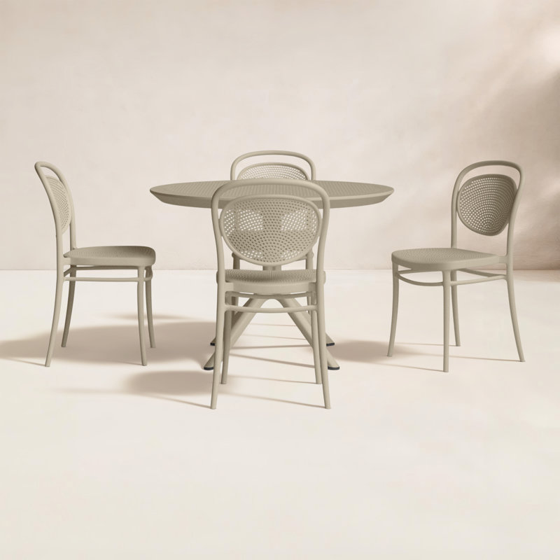 Farrah Marcel 5 Person Dining Set, Taupe