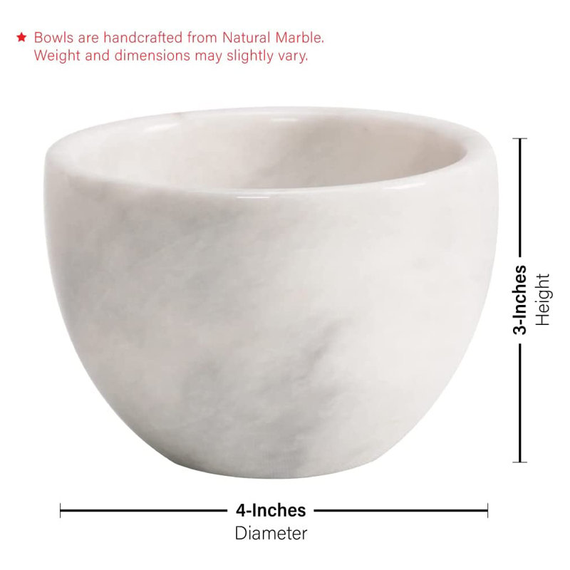 Handmade Marble Decorative Bowl, White