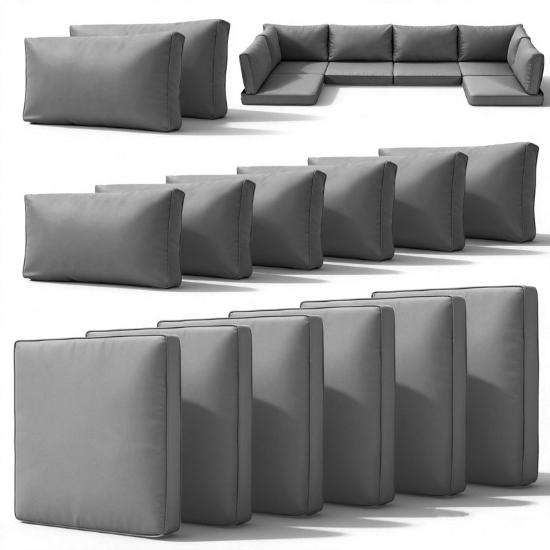 14 Piece Outdoor Replacement Cushions For Patio Furniture, Water-Repellent Outdoor Sectional Cushions 10 Seat Sectional Patio Conversation Sets Patio Sofa 14 Piece Outdoor Replacement Cushions For Patio Furniture, Water-Repellent Outdoor Sectional Cushions 10 Seat Sectional Patio Conversation Sets Patio Sofa