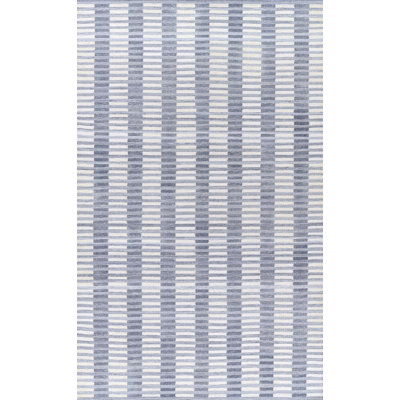 Acerra Blue Hand-Woven Striped Outdoor Rug