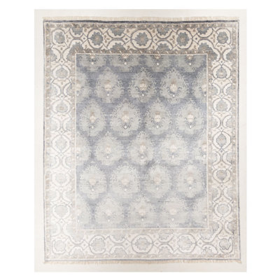 Handmade Cotton and Silk Oriental Area Rug