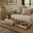  Arabella Leather Gray Wooden Handmade Cowhide Living Room Decor Tray with Slot Handles, Set of 2-1060400890