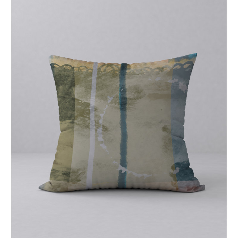 Abstract Throw Pillow, 18" H x 18" W