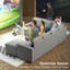 Canapé-lit en U, canapé-lit escamotable avec port USB, rangement pour chaise longue