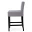 2 tabourets de comptoir Kd, gris, l 17,75 po x P 23,20 po x H 37,73 po, pieds en bois massif, tissu 100%, gris Classy Choice (2) - l 17,75 po x P 23,2 po, tissu élégant pour tous les souhaits