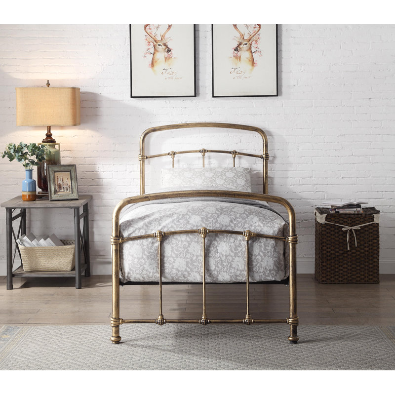 Alto Metal Bed, Single (3'), Antique Bronze