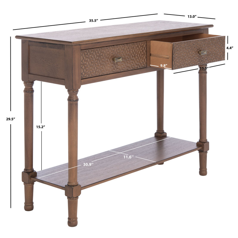Peters 35.5'' Console Table, Brown