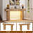 63 Inch Entryway Table with Sensor LED Light - Long Console Table, Sofa Table & Hallway Table, Wood Frame & Adjustable Ambiance for Entrance, Hallway, Living Room(Natural)-2072047657