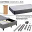 Matelas hybride à ressorts mi-ferme 9 po avec base de lit gris Gibsland-68976610