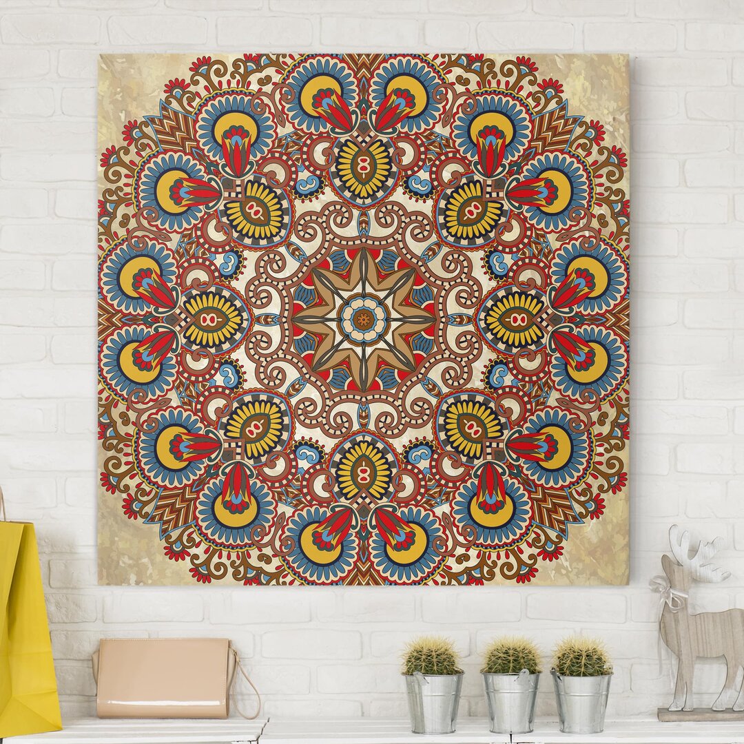 Leinwandbild Farbiges Mandala