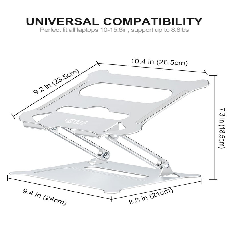 Metal Monitor Stand, Silver