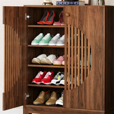 20-Pair Shoe Cabinet, Stylish Shoe Rack Organizer With Doors