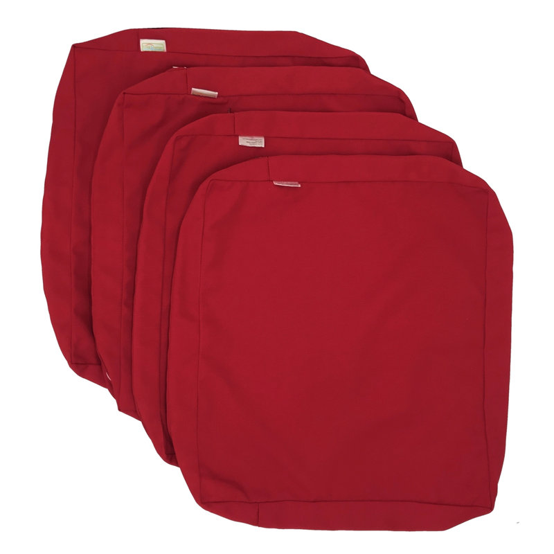 Outdoor 4'' Cushion Cover, Lava Red, 24" W x 24" D