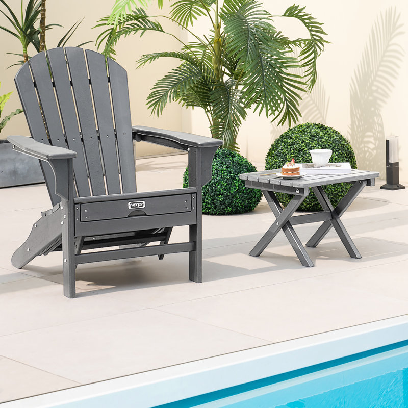 Table d'appoint pliante Alsha, Gris, Gris