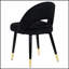Élégantes chaises latérales arquées (ensemble de 2) au design ergonomique et robustes pour un repas moderne